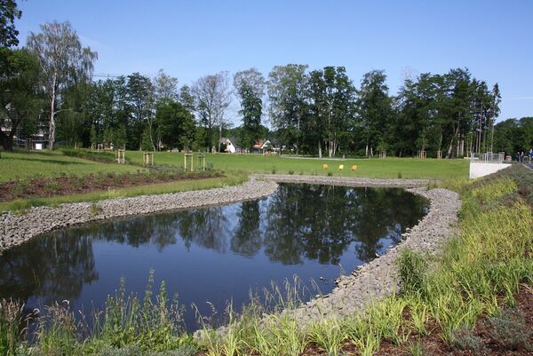 Eroffnung Wasserpark Scharnhorstkaserne Regenruckhaltebecken.