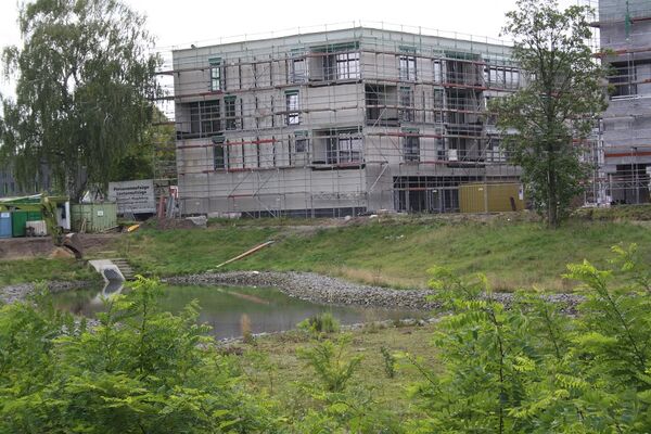 Wasserpark Scharnhorstkaserne Regenruckhaltebecken mit Wohnpark URBAN.