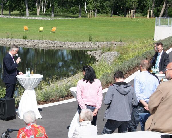 Eroffnung Wasserpark Scharnhorstkaserne mit Oberburgermeister Wolfgang Griesert.