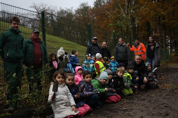 Pflanzaktion Scholerberg Gruppenbild Kita Scholerberg.